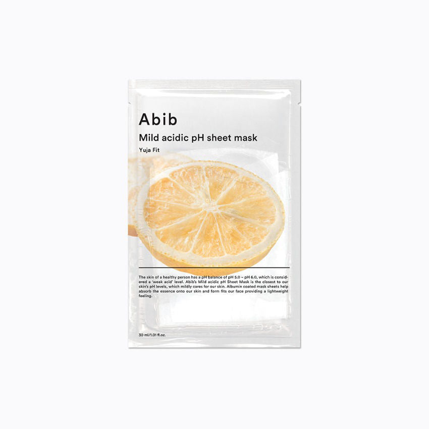 Abib Mild Acidic pH Sheet Mask Yuja Fit (10ea) - Mask for dark spots