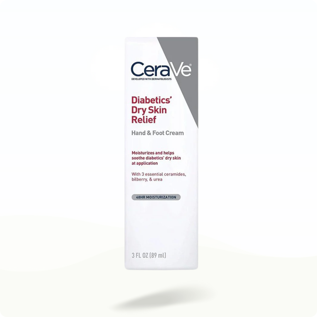 CeraVe Diabetics Dry Skin Relief Hand and Foot Cream 89ml (3 oz) - Moisturizer for hydration