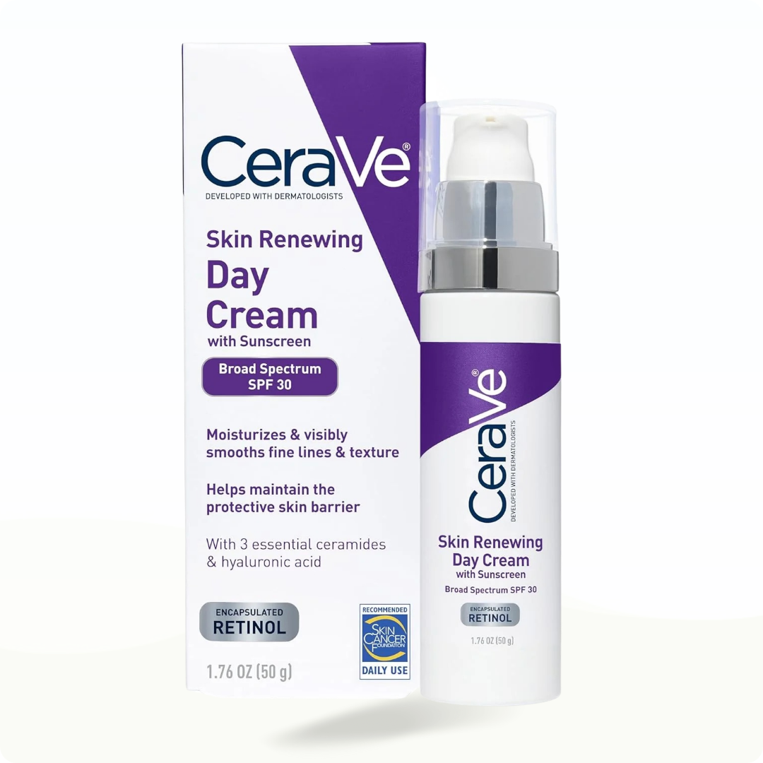 CeraVe Skin Renewing Day Cream With Sunscreen Spf 30 1.7 oz (50 g) - Sunscreen for anti-aging