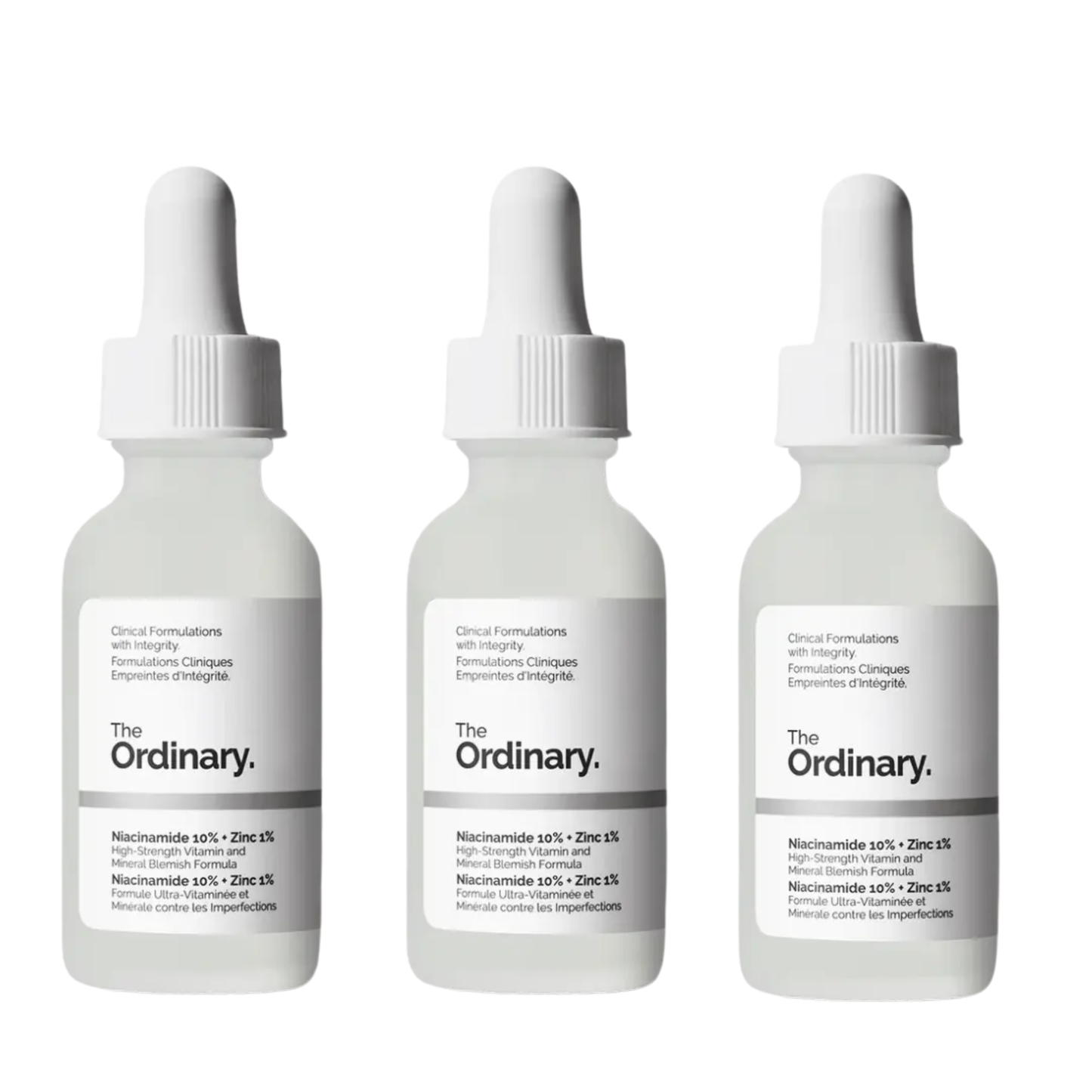 The Ordinary Niacinamide 10% + Zinc 1% Serum (3 Pack) - Serum for acne