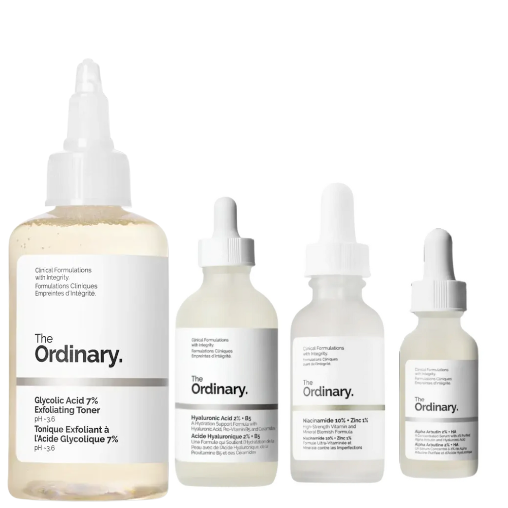 The Ordinary Dark Armpits, Dry Skin, Large Pores & Hyperpigmentation Set by - Brightens, Hydrates, Minimizes Pores, Fades