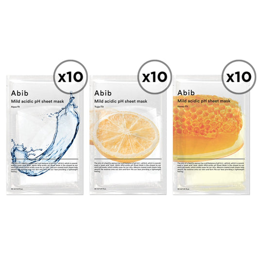 [30 Day Challenge] Abib MILD ACIDIC PH SHEET MASK 30pcs - Mask for acne