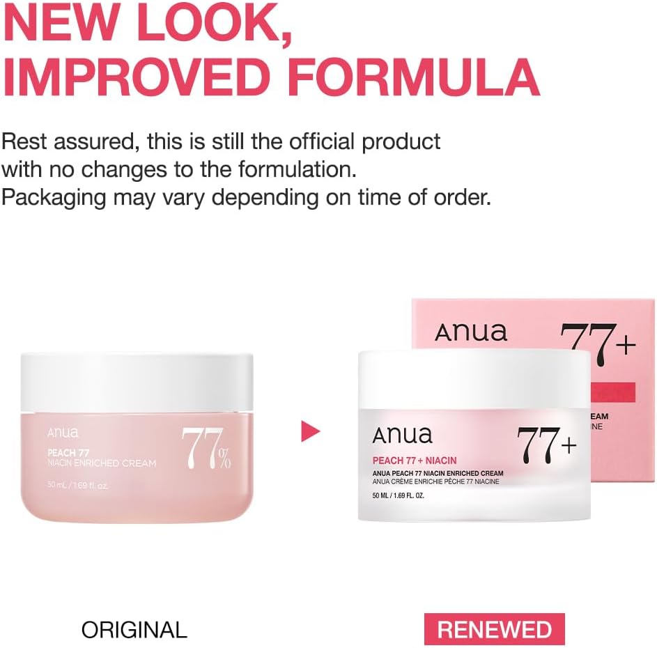 Anua Peach 77% Niacin Enriched Cream Korean Skin Care for Glass Skin