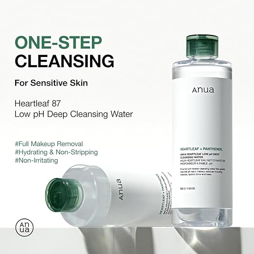 Anua Heartleaf 87% Low Ph Deep Cleansing Water