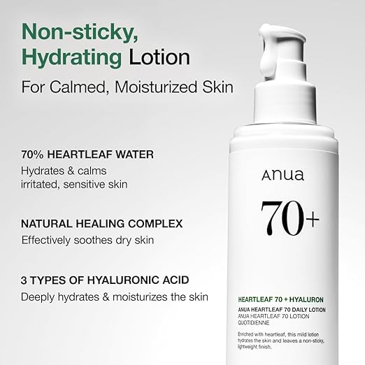 Anua Heartleaf 70+ Daily Lotion for Sensitive Skin