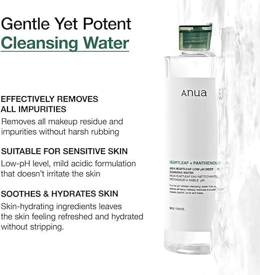 Anua Heartleaf 87% Low Ph Deep Cleansing Water