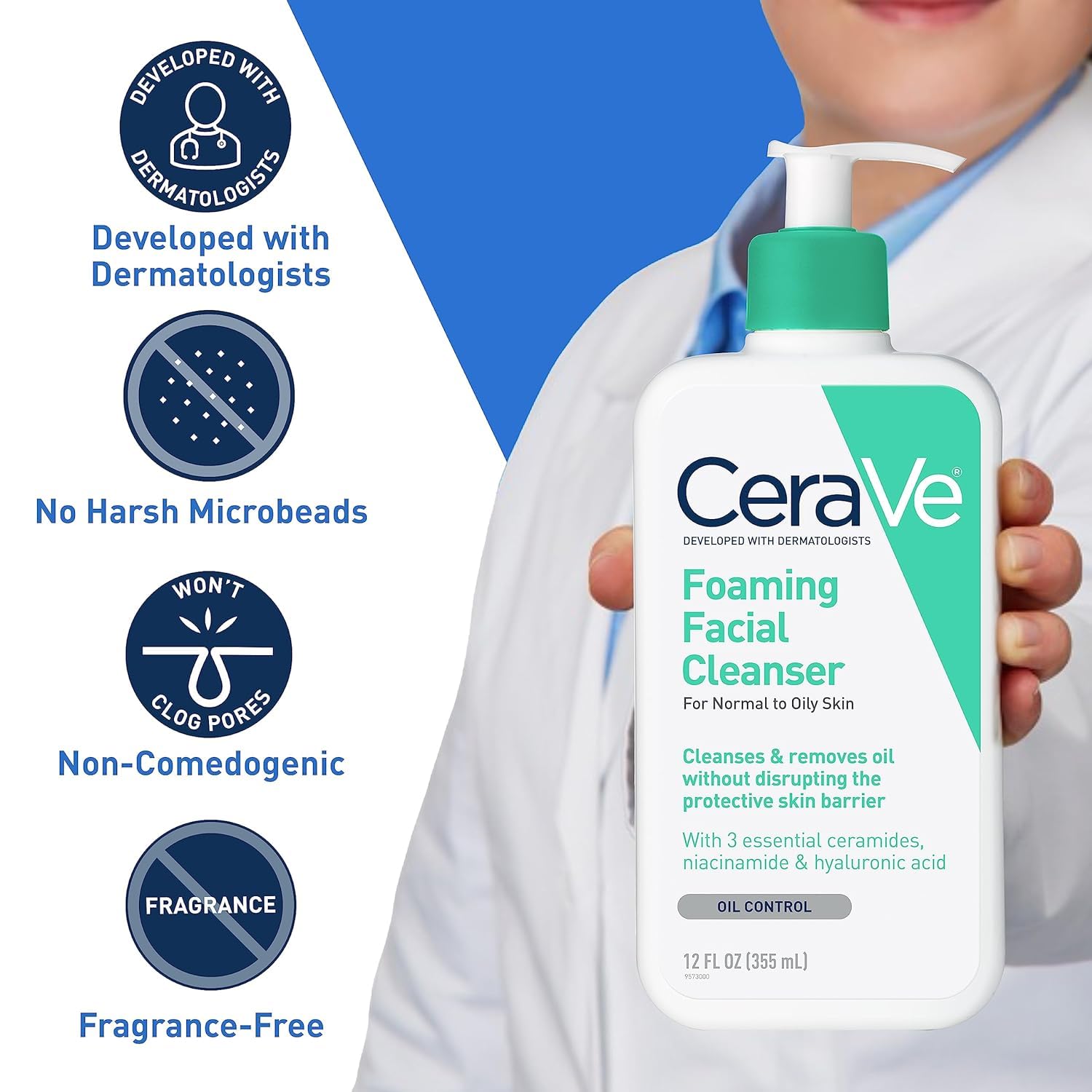 Cerave Foaming Cleanser For Normal To Oily Skin