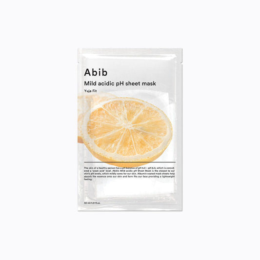 Abib Mild Acidic pH Sheet Mask Yuja Fit (1 ea) - Mask for dark spots