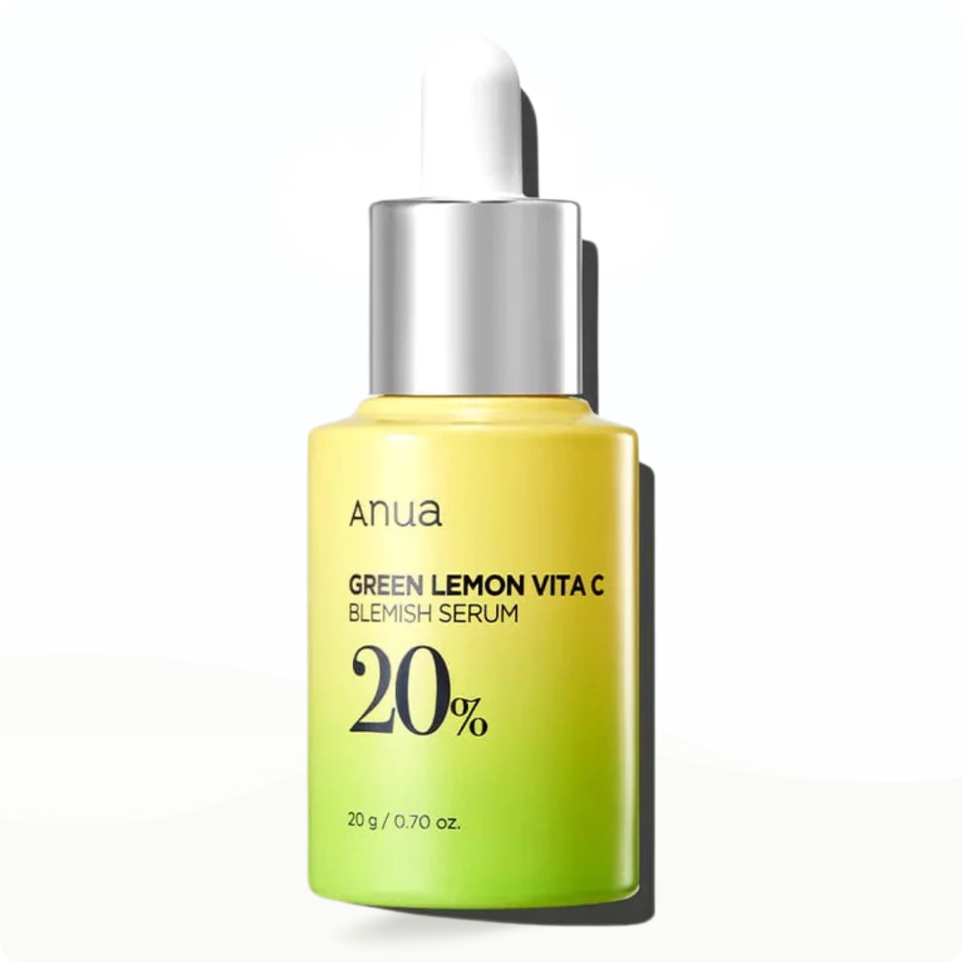 Anua Green Lemon Vitamin C Serum With Vitamin E, Hyaluronic & Ferulic Acid 20g - Serum for acne