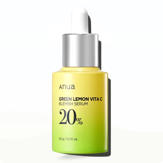 Anua Green Lemon Vitamin C Serum With Vitamin E, Hyaluronic & Ferulic Acid 20g - Serum for acne