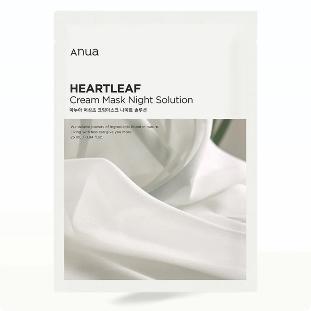 Anua Heartleaf Cream Mask Night Solution (10 Masks) 10 Masks - Mask for acne