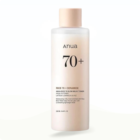 Anua Rice 70 Glow Milky Toner, for Glass Skin 250ml - Toner for dark spots