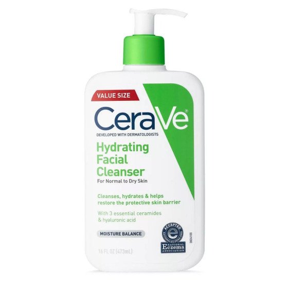 CeraVe Hydrating Cleanser with Hyaluronic Acid for Normal to Dry Skin