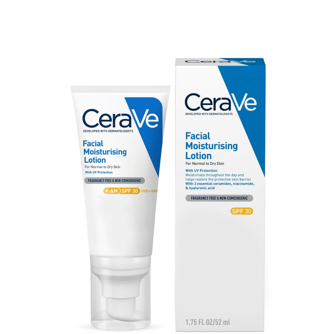 CeraVe AM Facial Moisturising Lotion SPF30 with Ceramides for Normal to Dry Skin - Moisturizer for hydration