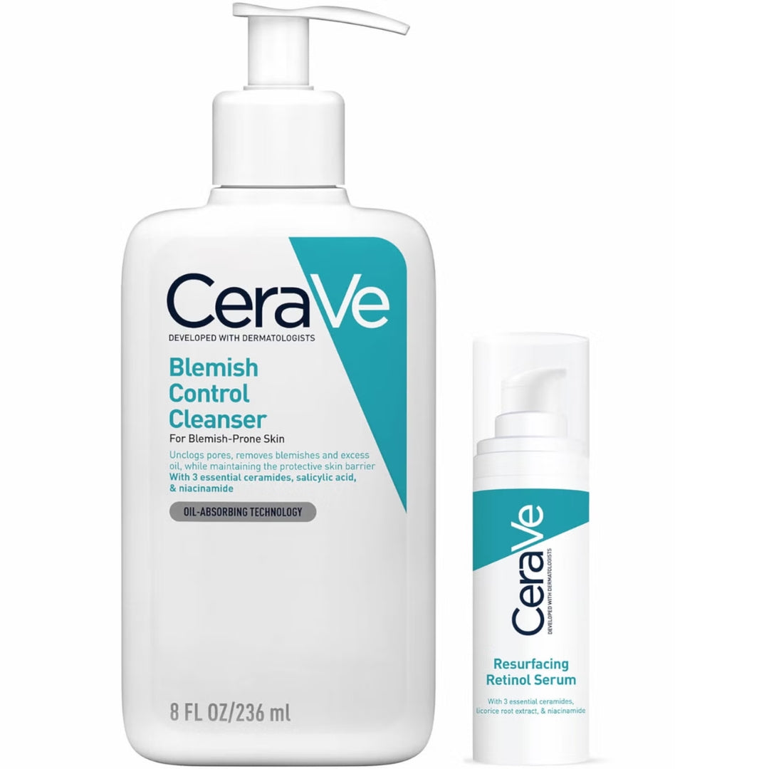 CeraVe Cleanse and Smooth Duo for Blemish-Prone Skin - Sunscreen for acne