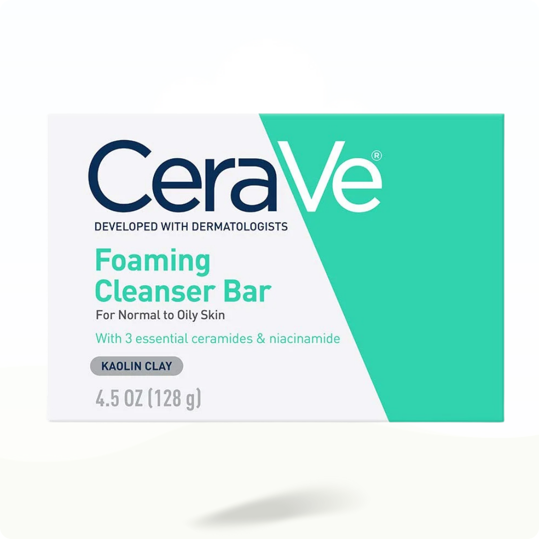 CeraVe Foaming Cleanser Bar for Normal to Oily Skin 4.5 oz (128 g) - Cleanser for hydration