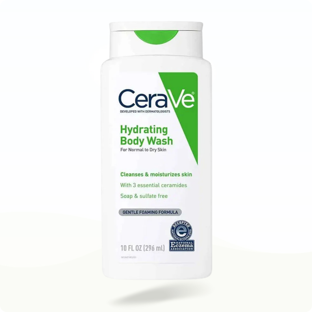 CeraVe Hydrating Body Wash for Normal to Dry Skin 10 oz (296 ml) - Cleanser for hydration