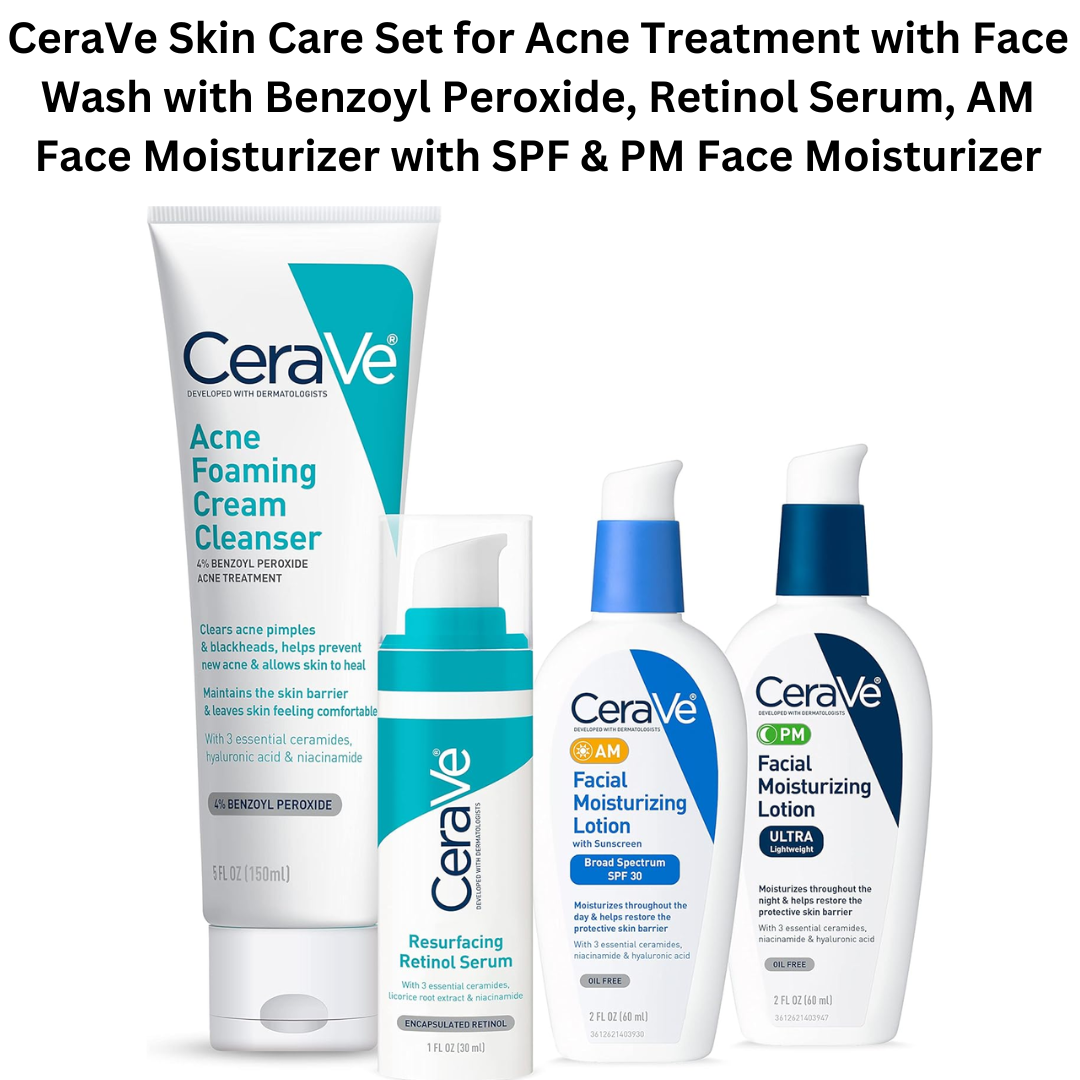 CeraVe Skin Care Set for Acne and Breakouts Treatment - Treatment for acne