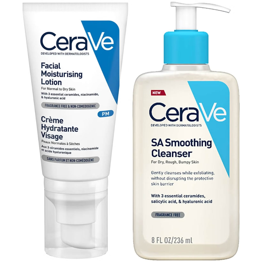 CeraVe Smoothing Skin Night Time Bundle - Sunscreen for hydration