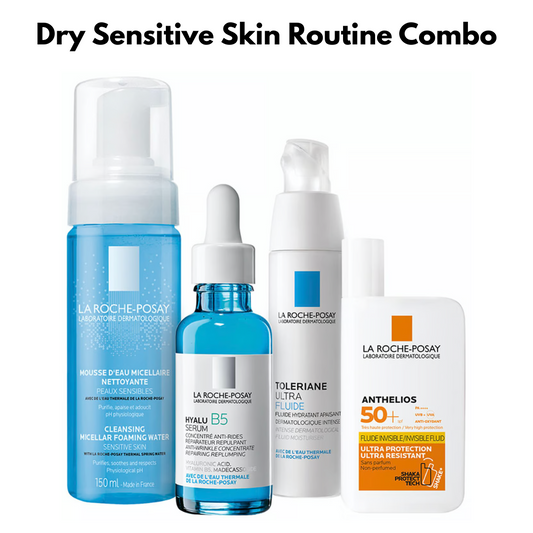 La Roche-Posay Dry Sensitive Skin Routine Set - Sunscreen for hydration