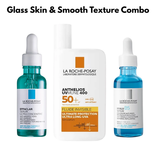 La Roche-Posay Glass Skin & Smooth Texture Combo - Sunscreen for acne