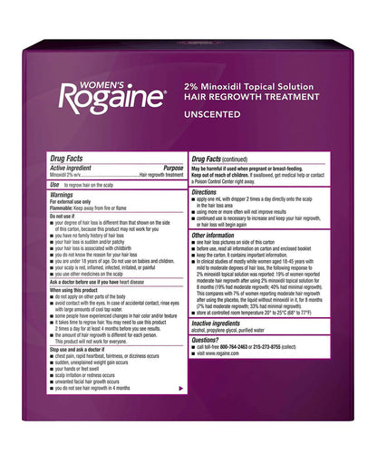 محلول مينوكسيديل ROGAINE® 2% للنساء