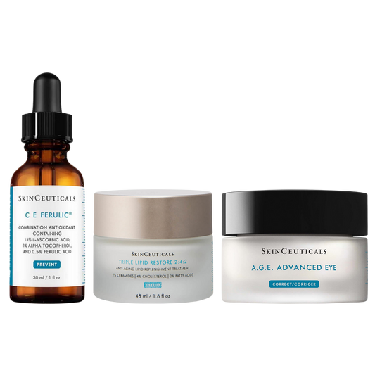 SkinCeuticals CE Ferulic, Triple Lipid Restore & A.G.E. Advanced Eye Trio - Eye Cream for dark spots