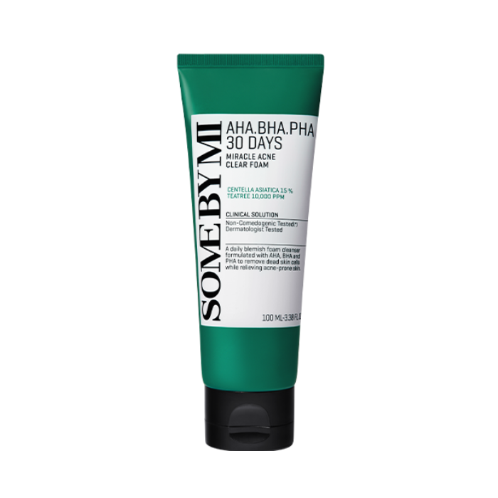 Some By Mi AHA BHA PHA 30 Days Miracle Foam 100ml - Cleanser for acne