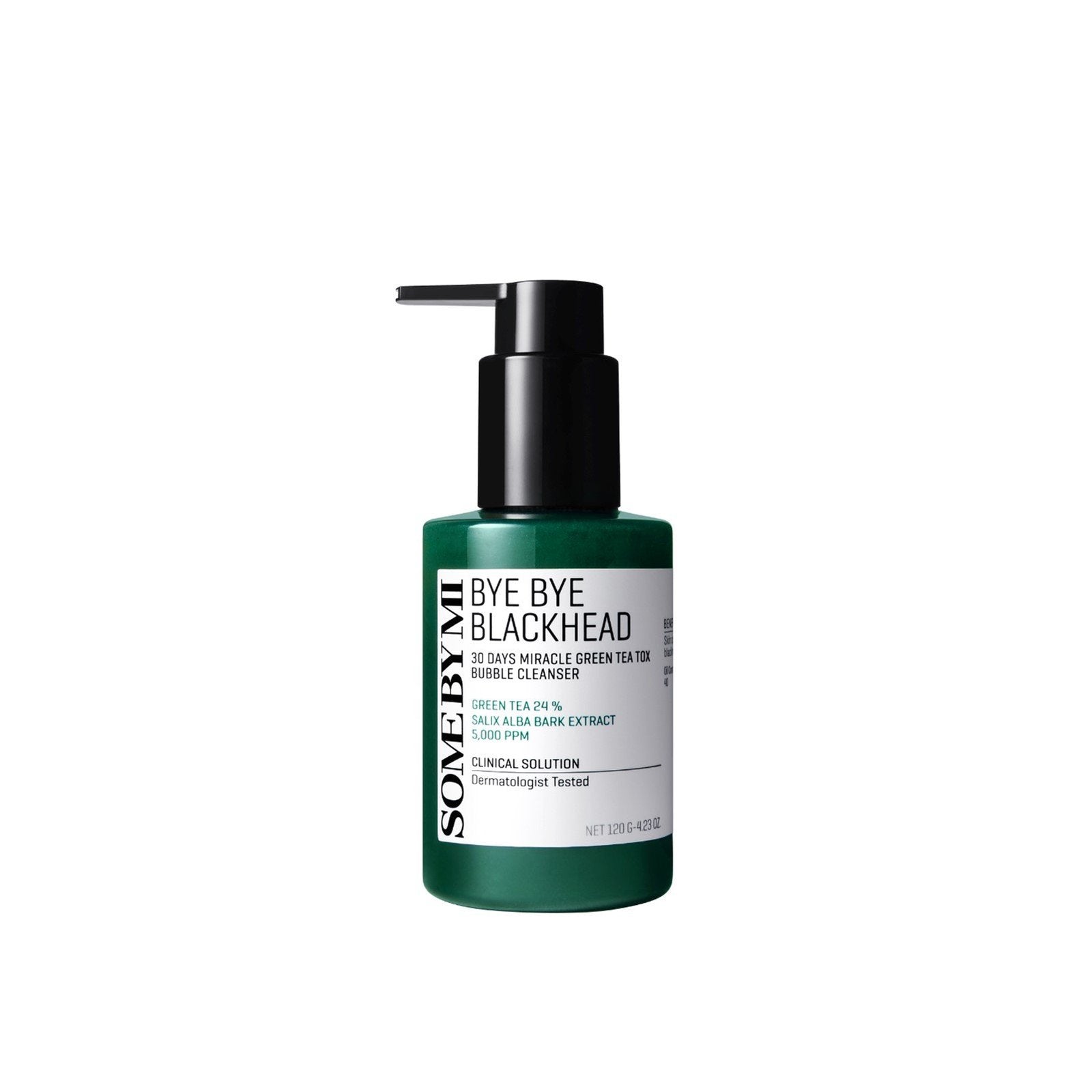 Some By Mi Bye Bye Blackhead 30 Days Miracle Green Tea Tox Bubble Cleanser 120g - Cleanser for acne