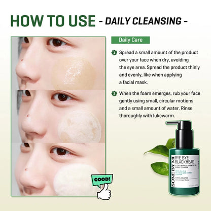 Some By Mi Bye Bye Blackhead Green Tea Tox Bubble Mask Facial Cleanser - Cleanser for hydration - view 8