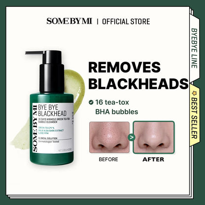 Some By Mi Bye Bye Blackhead Green Tea Tox Bubble Mask Facial Cleanser - Cleanser for hydration