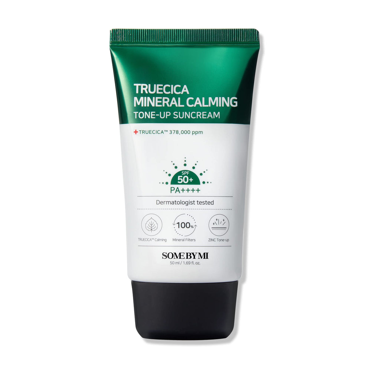 Some By Mi Truecica Mineral Calming Tone Up Suncream SPF 50+ PA++++ 50ml - Sunscreen for acne